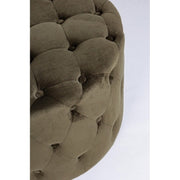 Puf vintage de terciopelo verde cm 60 x 42 h