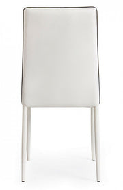 Silla Achille con estructura de acero blanco