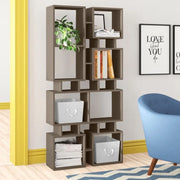 Librería doble cara Rail gris paloma 79x166,5