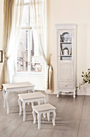 Conjunto clásico de 3 mesas de centro Clorine en madera