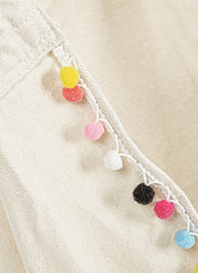 4 hamacas colgantes con pompones.