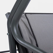 Mecedora de acero tres plazas Antracita GRELY 190x120x h185 cm