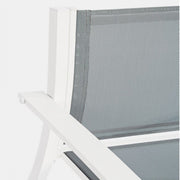 Juego de salón de jardín de 3 piezas en metal blanco Auri