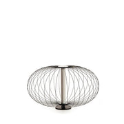 Lámpara de sobremesa led con pantalla en acero negro brillo 50x50xh. 29 cm