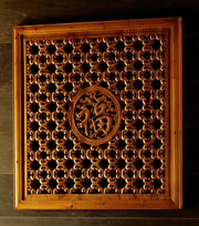 Panel decorativo en madera marrón 50x50 cm