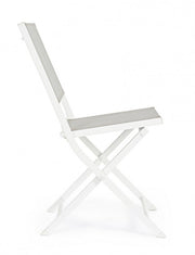 Silla plegable Hilde blanca para exterior