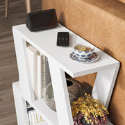 Mesa Auxiliar de Salón Lazena Blanco 3 Estantes, 57x60x22 cm