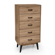 Comando como como estilo urbano noce noce 5 cajones 60 x 40 x 118 h cm cm