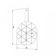 Reloj de pared de diseño moderno 23x40 cm h.