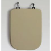 Asiento de inodoro color champán con bisagras universales