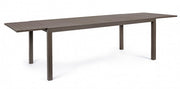 Mueble jardín mesa extensible aluminio marrón Hide 200-300 x 100 cms