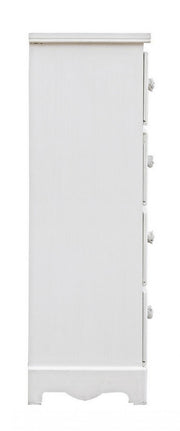 Cómoda de dormitorio en MDF con cuatro cajones Bianca BLANC 31,5x26x h80 cm
