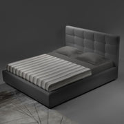 Cama doble con contenedor gris Napoli
