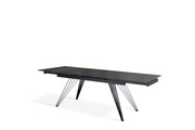 Mesa extensible negro mate 90 cm x 160-240 cm H. 76 cm