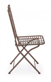 Silla plegable de acero Marrón MELANIE 38x51x h92 cm