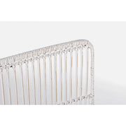 Silla de estilo moderno en acero y kubu Blanco LUCILA 45x55x h85 cm