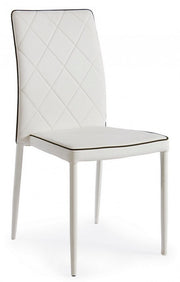 Silla Achille con estructura de acero blanco