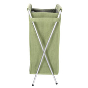Cesta plegable de tela de saco verde cm 29x33.5h66