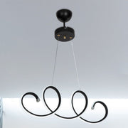 Lámpara colgante LED Afra espiral negra MDL4441