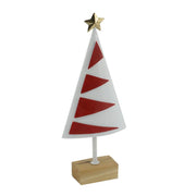 Árbol de metal blanco rojo cm15x6h34