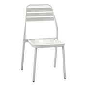 Silla de exterior de aluminio blanco las vegas cm 49x 58 x h45 - 88