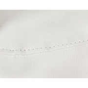 Sillón de polipiel con puf extraíble Blanco RITA 64,5x 59,5x h78 cm