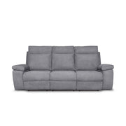 Sofá Milano 3 plazas 2 sillones reclinables manual gris