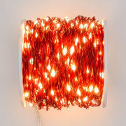 Cadena 500 MicroLED Bobina 25m cable metal rojo