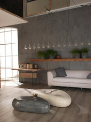 Mesas de centro modernas de piedra beige cm 74 x 123 xh 27