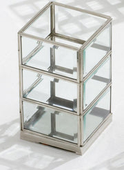 Portavelas plata cm10x10h17