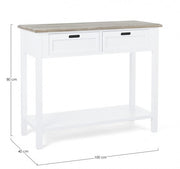 Consola rústica Dorotea 2 cajones shabby