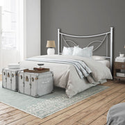 Cama doble de hierro con estructura de cama de hierro TULIP Blanco 166x202x h117 cm