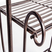 Perchero de acero marrón con tres estantes Marrón MELANIE 55x46x h170 cm