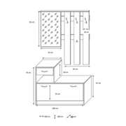 Mueble armario de entrada blanco y roble sonoma 100x25xh.180 cm
