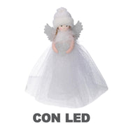 Muñeco tela led plata punta cm6x14h30