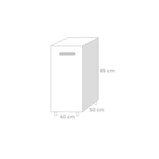 Armario de cocina Fresno Blanco 1 puerta Cm 40x50xH 85