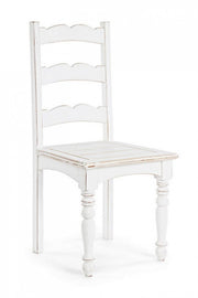Silla de madera de estilo rústico blanco shabby