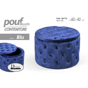 Pouf retro azul retro azul 60 cm