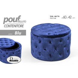 Pouf retro azul retro azul 60 cm