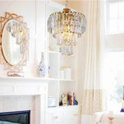 Plafón de 3 luces Miranda MDL3831 cristal y oro