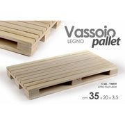 Bandeja de madera mini palet 35 x 20 x 3.5 h