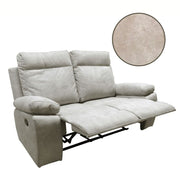 Sofá Milano 2 plazas 2 sillones reclinables manual beige
