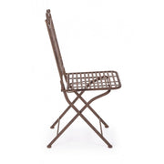 Silla plegable de acero Marrón MELANIE 38x51x h92 cm