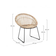 Sillón rústico Natural Cayes