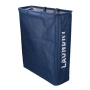 Cesta plegable rectangular de tela azul cm55x19h66