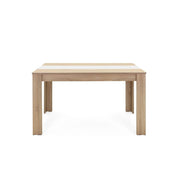 Mesa de comedor color roble inserto blanco o negro reversible 138x80xh.74 cm