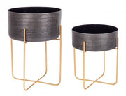Juego de 2 puertas de aluminio estilo diseño negro