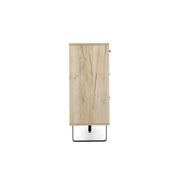 Aparador 2 puertas 3 cajones color roble gris 160x35xh.86 cm