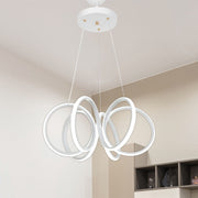 Lámpara colgante LED en forma de espiral blanca Ilya MDL4439