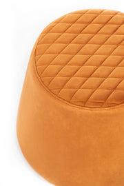 Puf metal terciopelo naranja cm 46,5 x 46,5 xh 33